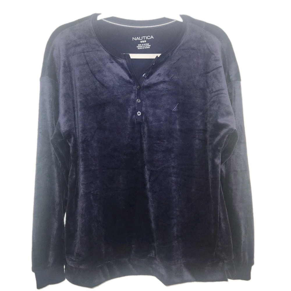 Nautica Men's Plush Fleece Henley Long Sleeve TopMedium